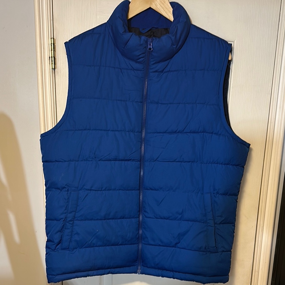 GAP Blue Quilted Vest Size Large